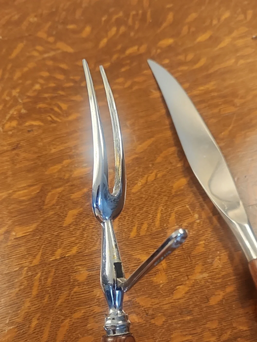 Vintage MCM Mode Danish Sheffield England Steak Knife & Carving Set Stainless